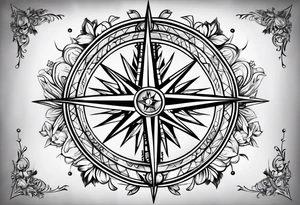 Canada compass rose tattoo idea