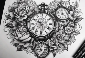 sleeve tattoo to contain the symbols family , love, health, time, money , happines tattoo idea