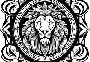 majestic lion, dominican republic flag, proud dominican republic heritage, 111, clock tattoo idea