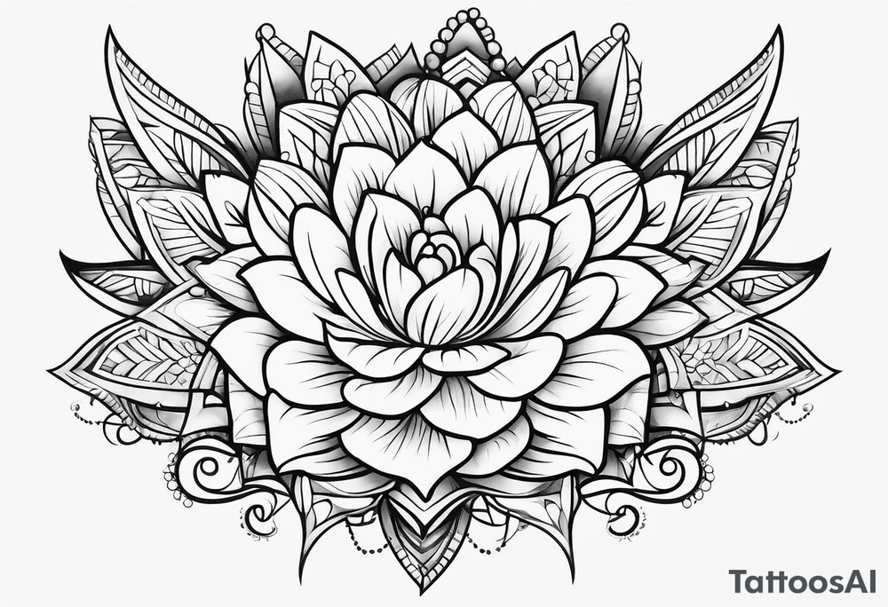 Girly fine line tattoo idea