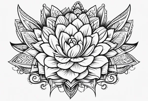 Girly fine line tattoo idea