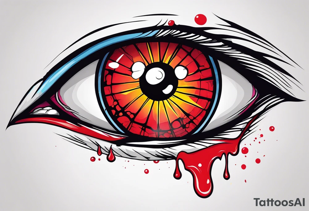 Bleeding Alucard eye tattoo tattoo idea