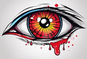 Bleeding Alucard eye tattoo tattoo idea