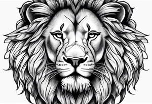 Lion head tattoo idea