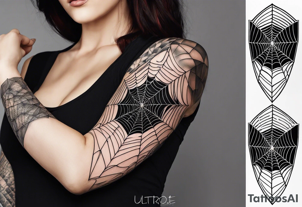 A spider web tattoo for the elbow.
Shorter horizontally, longer vertically. tattoo idea
