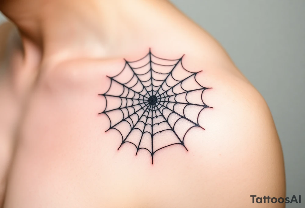 Spider web tattoo idea