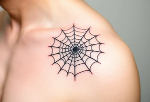 Spider web tattoo idea