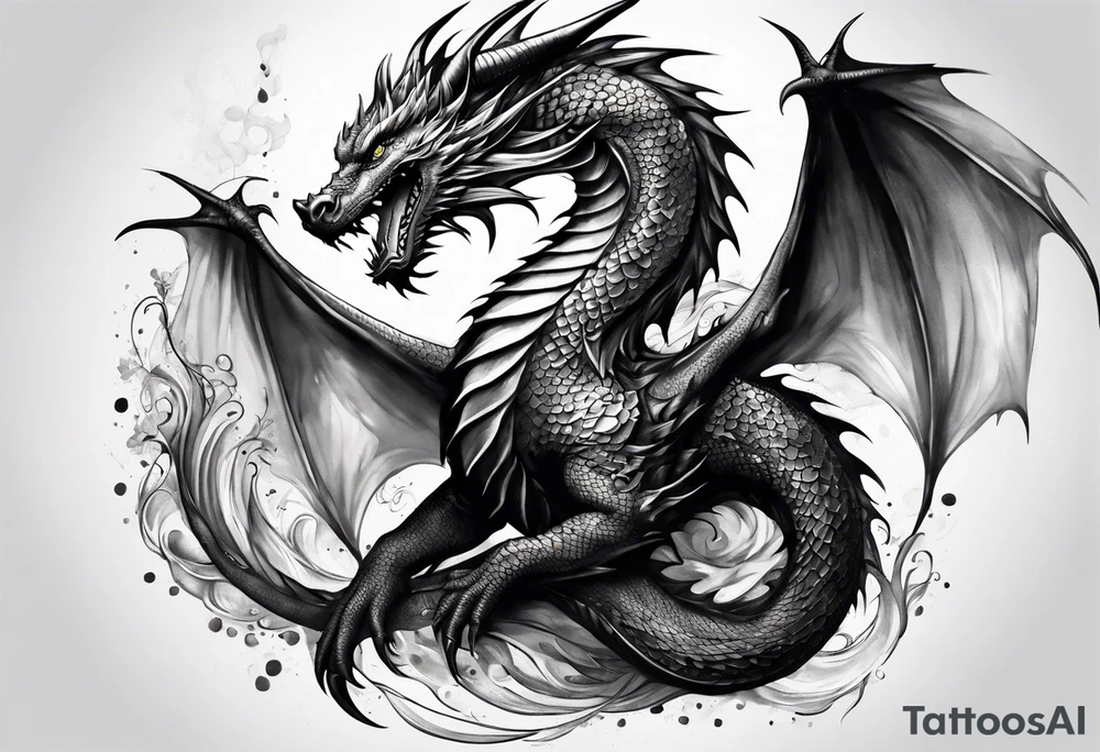 Dragon full body tattoo idea