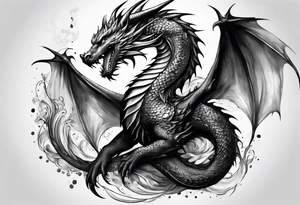 Dragon full body tattoo idea