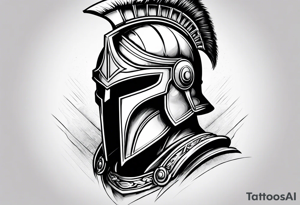 Spartan helmet tattoo idea