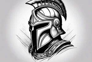 Spartan helmet tattoo idea