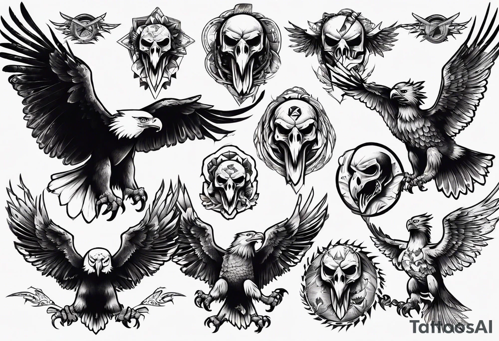 killer eagle tattoo idea
