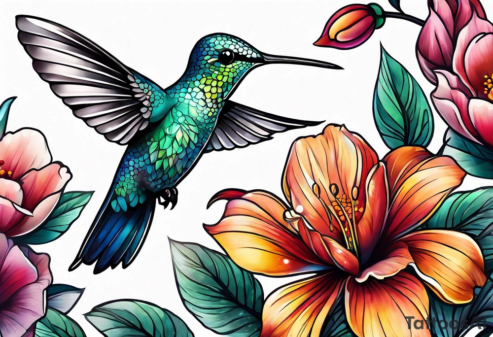 hummingbird tattoo idea