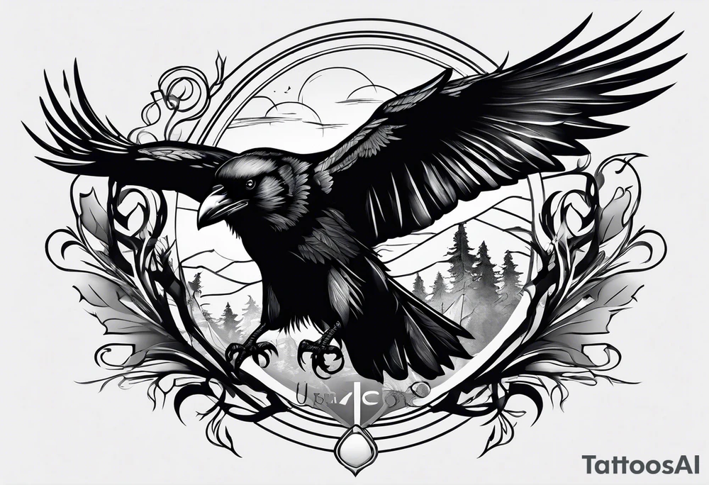 Flock of crows tattoo idea