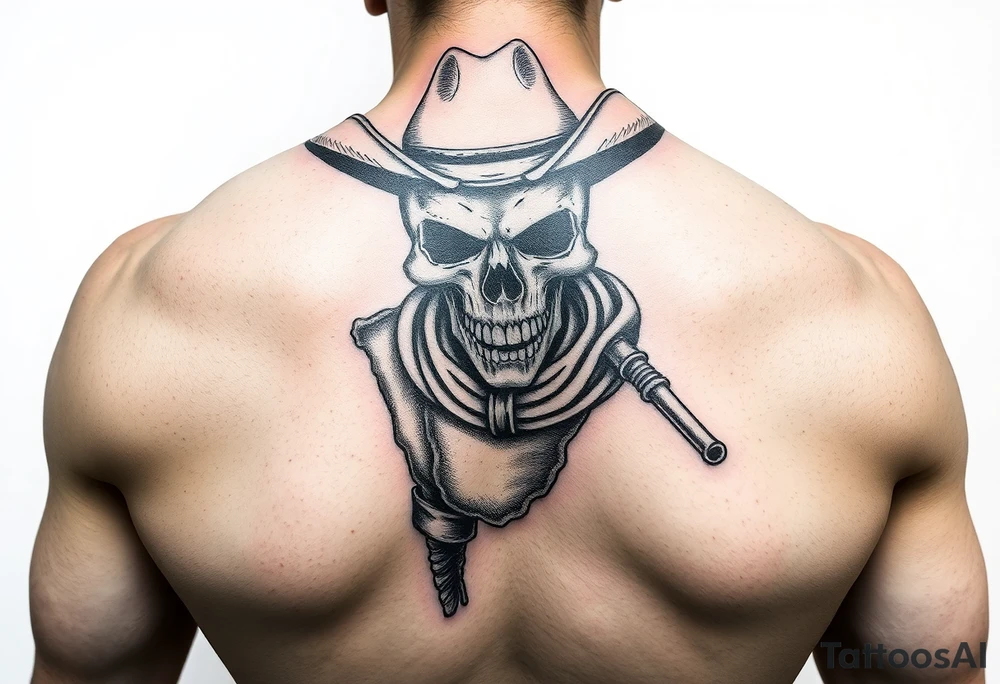 Dead cowboy with ridle tattoo idea