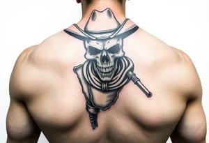 Dead cowboy with ridle tattoo idea