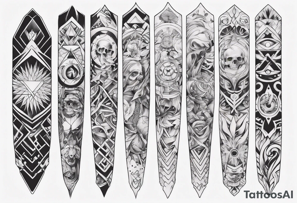 full arm sleeve tattoo tattoo idea