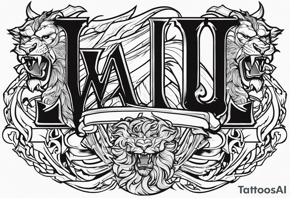 Valhalla sword  dragon lion tattoo idea