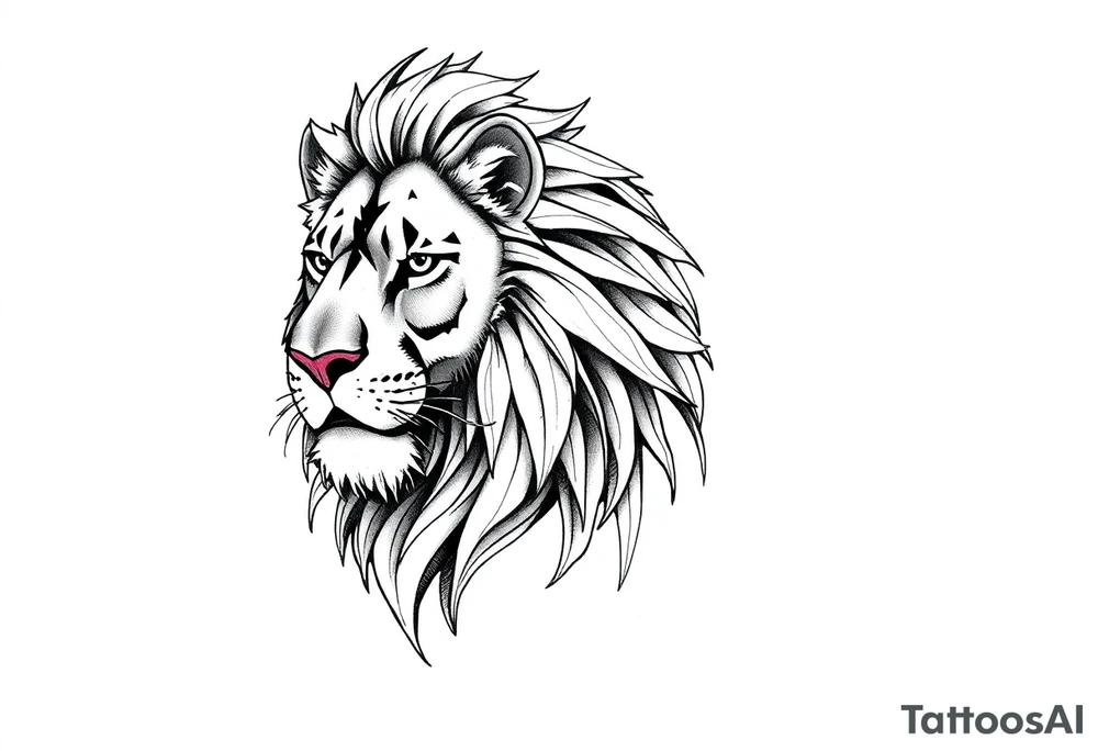 majestic lion tattoo idea