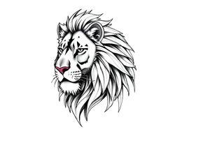 majestic lion tattoo idea