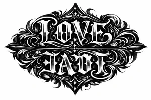 Its a coverup tattoo so i want love/hate to be read as love and turn it upside down and it should read hate tattoo idea