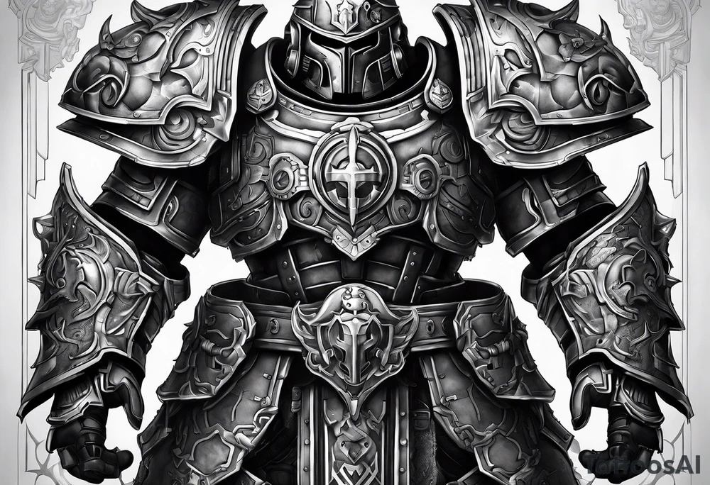 Warhammer 40000 ultramarine armour tattoo idea