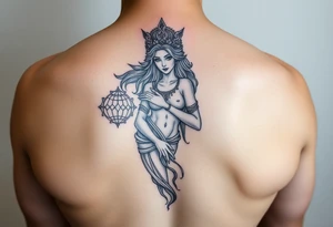 pleasure goddess on arm tattoo idea