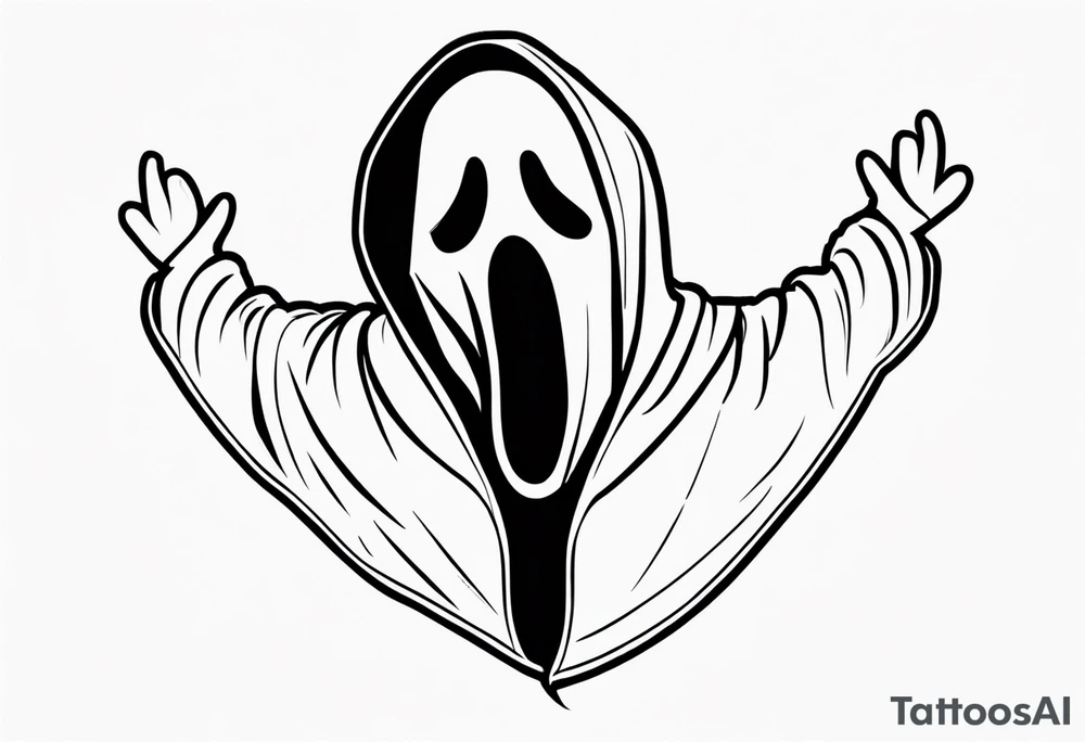 ghostface killer from scream tattoo idea