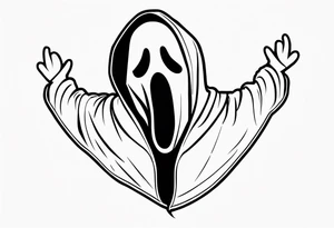 ghostface killer from scream tattoo idea