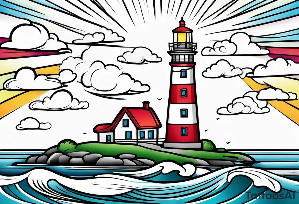 lighthouse tattoo idea