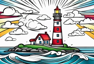 lighthouse tattoo idea