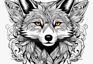 Fox with wings tattoo idea