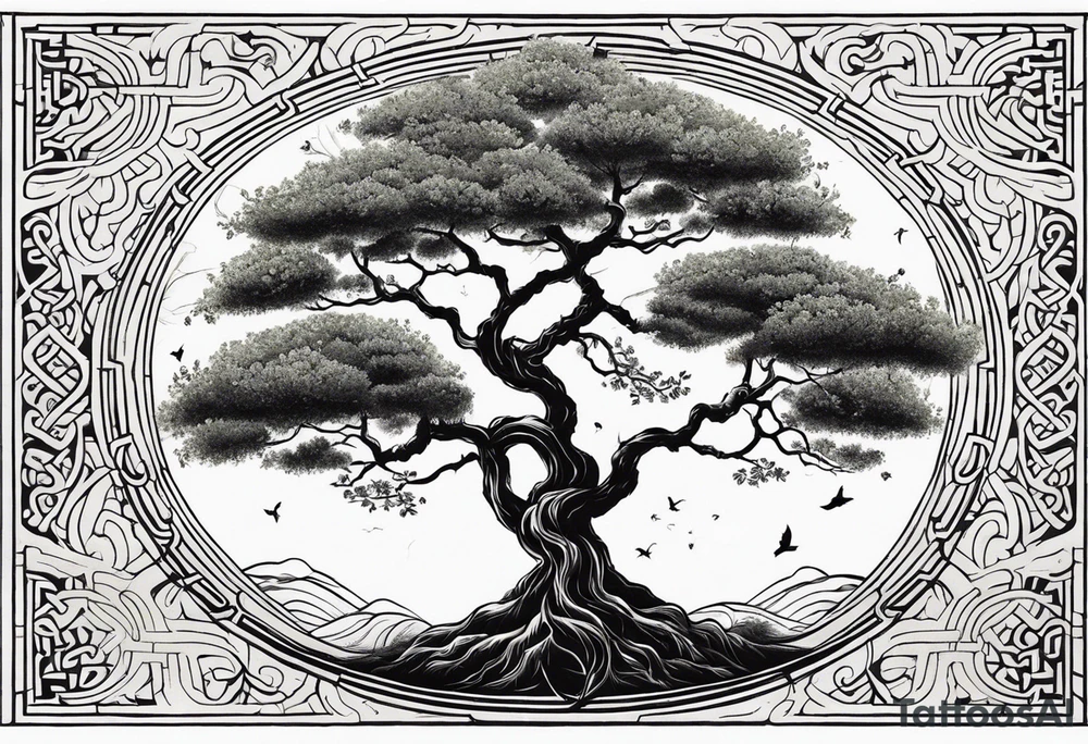 Tree of life mystic tattoo idea