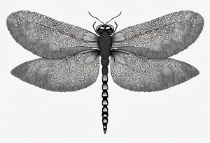 dragonfly outline tattoo idea