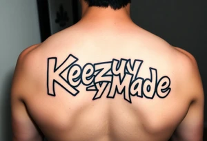 Graffiti spray paint style bubble lettering as one  (KeezY MadE) tattoo idea