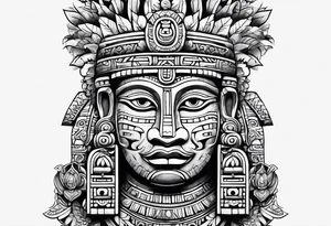 Mayan sculpture tattoo idea