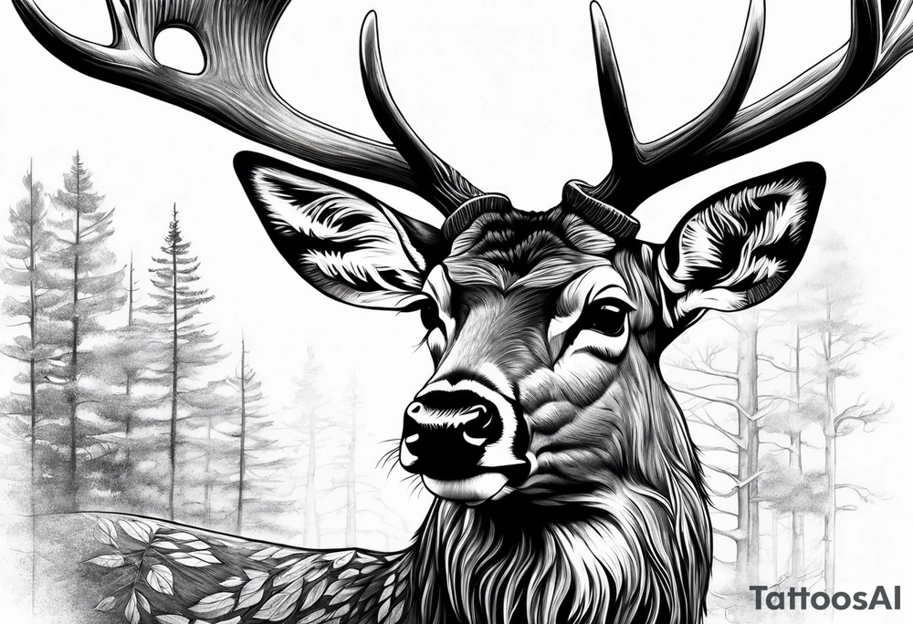 A deer that is big tattoo idea