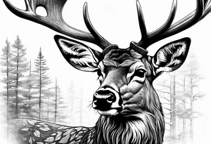 A deer that is big tattoo idea