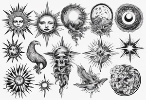 wassermann sonne tattoo idea