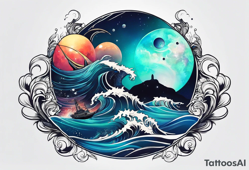 Neptune planet tattoo idea