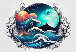 Neptune planet tattoo idea