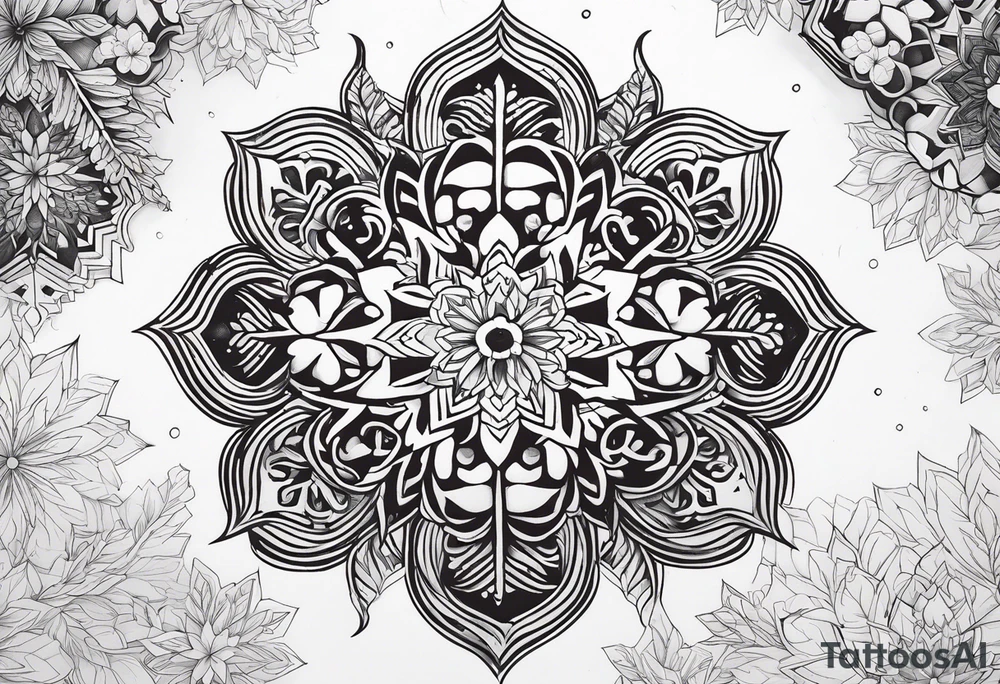snowflakes falling tattoo idea