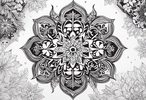 snowflakes falling tattoo idea