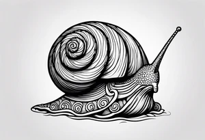 a cute snail tattoo idea