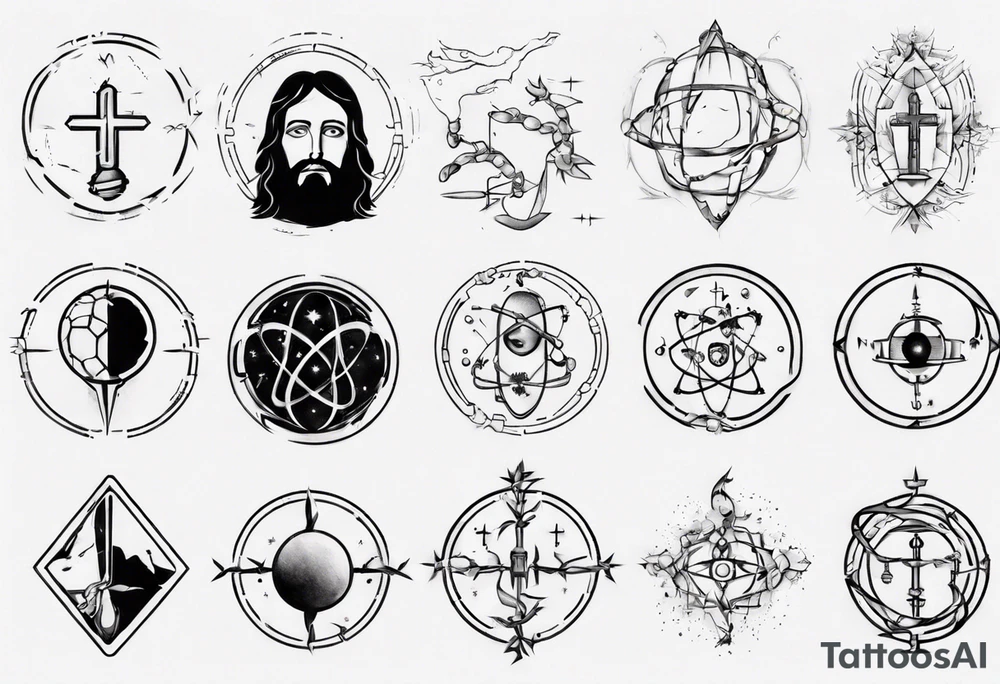 Combine science with Jesus tattoo idea