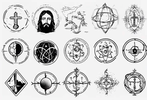Combine science with Jesus tattoo idea