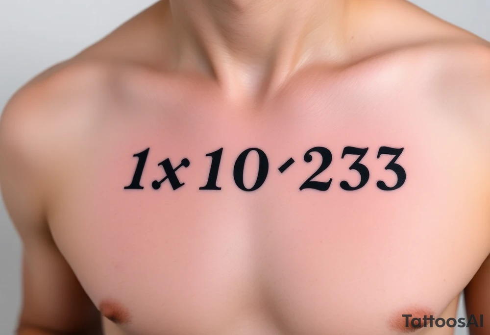 1x10^23 tattoo idea