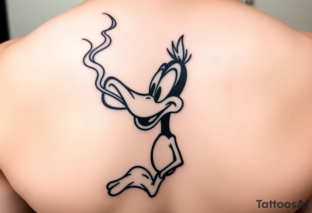 Daffy duck smoking tattoo idea