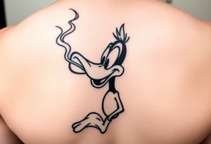 Daffy duck smoking tattoo idea