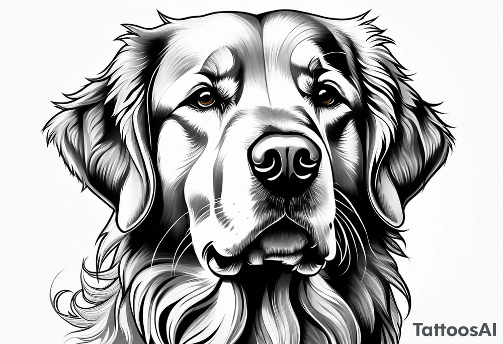 Golden retriever tattoo idea